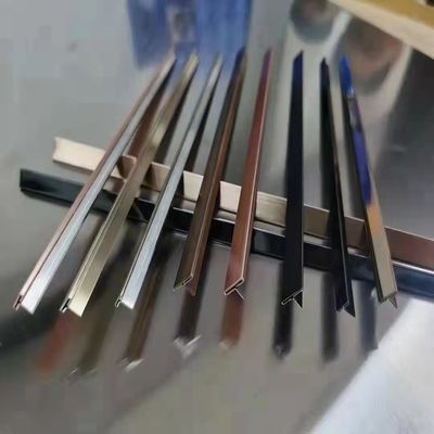 厚さ0.65mmの304ステンレス鋼製タイル用トリム、壁・床保護用カスタムサイズ対応