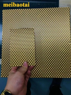 金青い銀製色はステンレス鋼 シート4x8のフィート ミラーの壁パネルを浮彫りにした