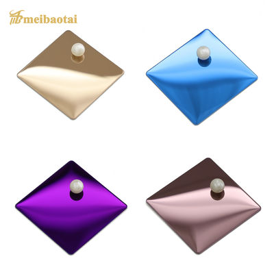 PVD塗装 鏡仕上げ 装飾型ステンレスシート 4x8 サイズ 0.6mm 厚さ