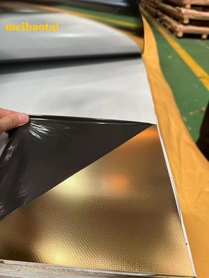 お買い得 ゴールド・ミラー・フィニッシュ グレード201 凸版ステンレス・シート 4x8 フィート 装飾壁パネル オンライン