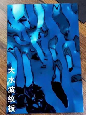 ブルーミラーウォーターリップル 304グレード持続可能冷間圧延ステンレス鋼板 厚さ1.20mm