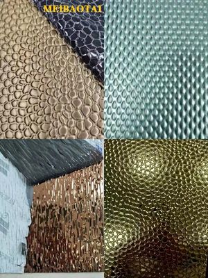 建築用クラッド材向け、持続可能な304ステンレス鋼製、ハニカムエンボス装飾ステンレス鋼板