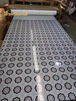 お買い得 エレベーター装飾用 0.95mm 厚 1219x2438mm ゴールドミラー仕上げエッチングステンレス鋼板 オンライン