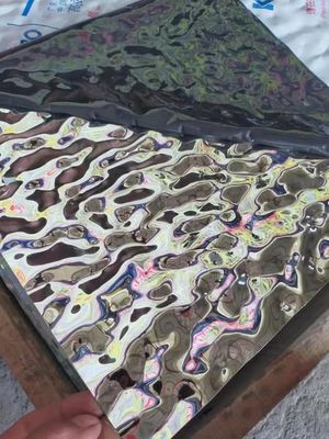 お買い得 銀の鏡 水の波紋シート ステンレス鋼板の飾り 天井 オンライン