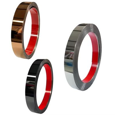お買い得 PVD カラーコーティング ミラー 表面 201 グレード ステンレス スチール タイル トリム アレッシブ ロール フラット トリム オンライン