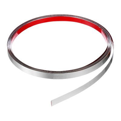 お買い得 シルバー・ミラー・ヘアライン メタル・ステンレス・スチール・アデシブ・ロール・フラット・テープ オンライン