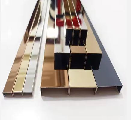 お買い得 8Kミラー ステンレス鋼 U字型プロファイル装飾壁 オンライン