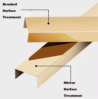 お買い得 ゴールドヘアライン / ゴールドミラーステンレス鋼Uタイル トリム 装飾プロフィール オンライン