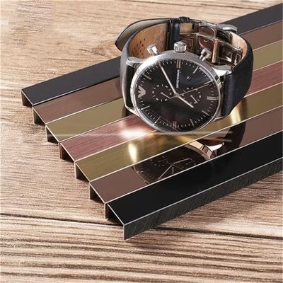 良い値段 Stainless Steel Tile Trim U Profile Decorative Profile With V Groove オンライン