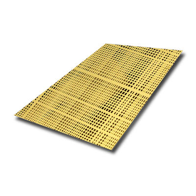 お買い得 超鏡面仕上げゴールドPVDエッチングステンレス鋼板 1219x3048mm 装飾用途用 オンライン