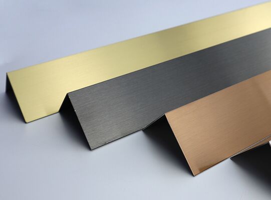 ブラックミラー / ヘアラインステンレス L V タイル トリム装飾壁