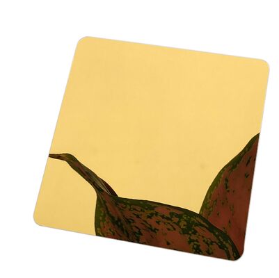 ホットセールゴールドミラーカラーのステンレス鋼板装飾壁