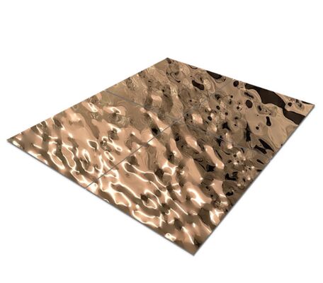 お買い得 ローズゴールドミラーウォーターリップルシート装飾壁、天井、ホテル オンライン