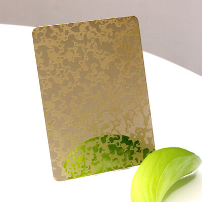 異なる色のコーティング 304 グレード 70 マイクロン PVC フィルムでエッチされたステンレス鋼板