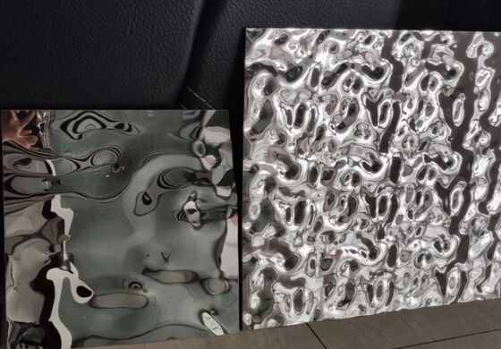 鏡 水波 ステンレス スチール: 高反射 装飾 プレート