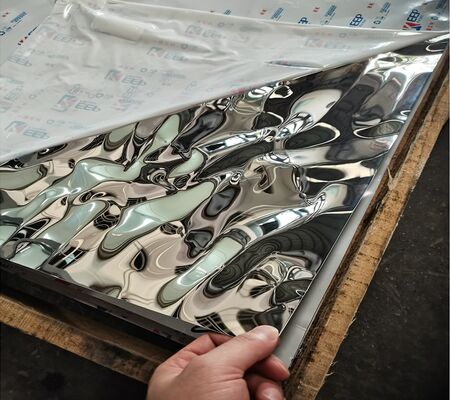 304 ミラー シルバー 水 波紋 ステンレス スチール パネル 天井