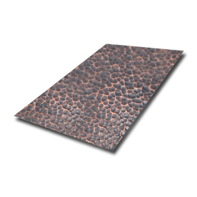 お買い得 槌で打たれた質感赤青銅の黒くなったシートステンレス鋼の金属シート オンライン