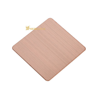 PVD コーティング 430 グレード ヘアライン ステンレス スチール シート パネル 1219x2438mm 8c PVC フィルム