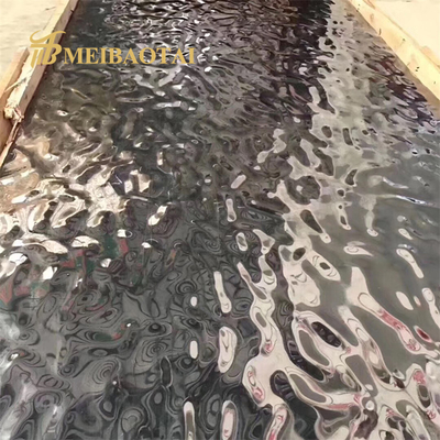 AISI シルバー ミラー 水 波紋 ステンレス 鋼板 1000x2000mm