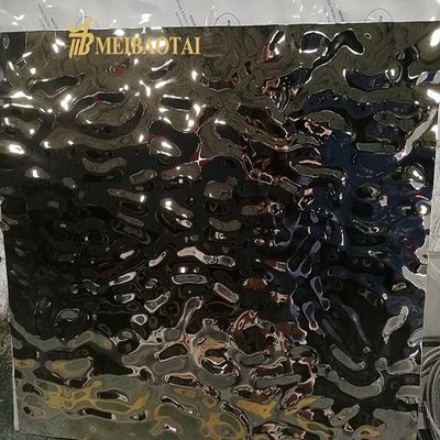 お買い得 天井・壁用、銀鏡面仕上げのPVCコーティング304ステンレス鋼ウォーターリップルシート オンライン