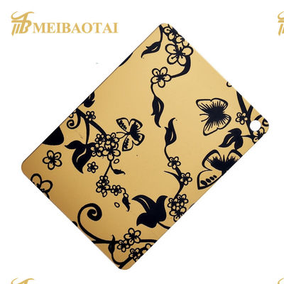 良い値段 Pvd色のコーティング ミラーのステンレス鋼はシート1219x2438mmをエッチングした オンライン