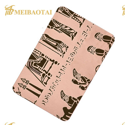 良い値段 201ステンレス鋼 エッチングされたシートのPvdローズの金色HRB100の硬度 オンライン