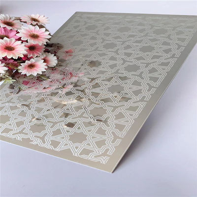 4*8FT ミラー・フィニッシュ エレベーターの装飾用 オーダーメイド エッチされたステンレス・シート