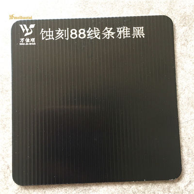 お買い得 天井壁装飾用 サステナブル PVD ブラックカラー エッチング ステンレス鋼板 1219x3048mm オンライン
