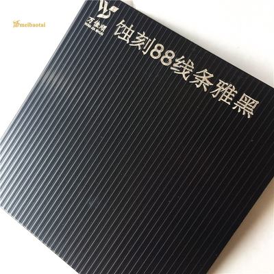 黒い倍ポリ塩化ビニールはステンレス鋼 シートNO.88ライン パターンをエッチングした